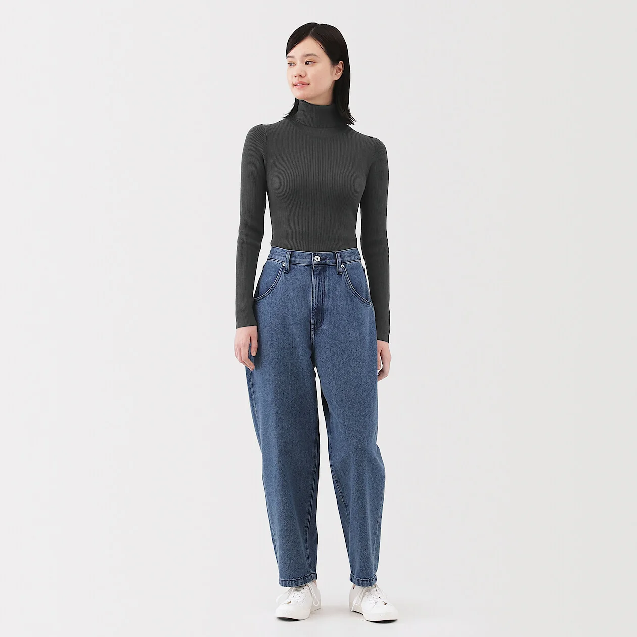 Washable Wool High-Gauge Ribbed Turtleneck Sweater - Image 20