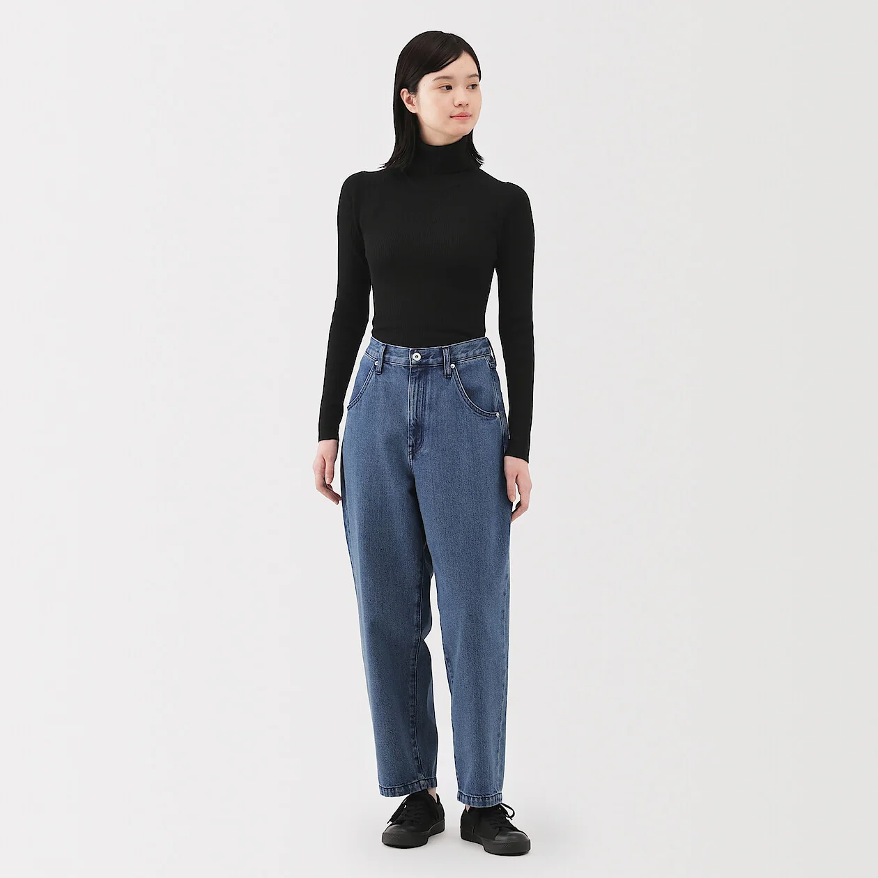Washable Wool High-Gauge Ribbed Turtleneck Sweater - Image 25