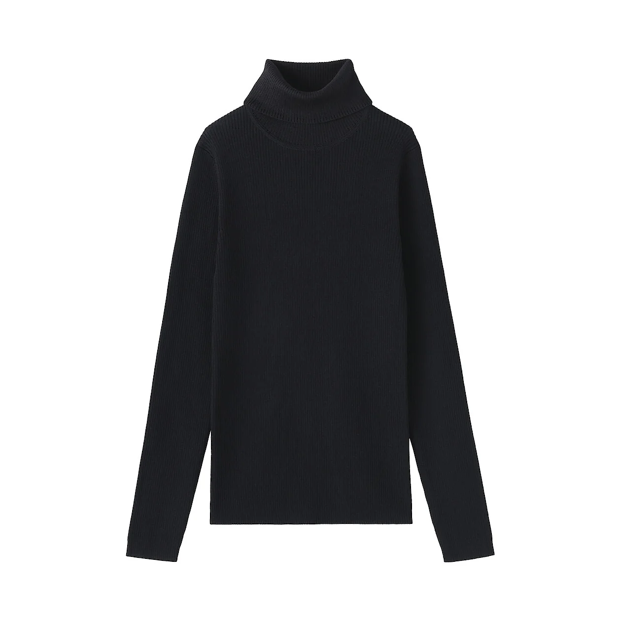 Washable Wool High-Gauge Ribbed Turtleneck Sweater - Image 26