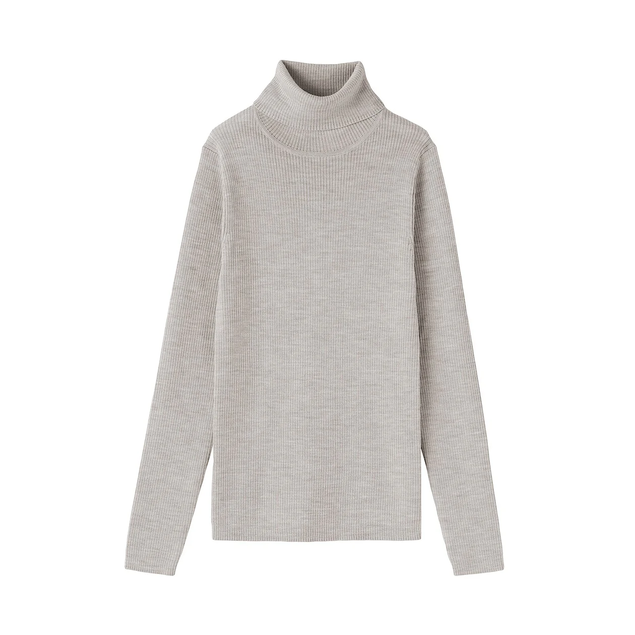 Washable Wool High-Gauge Ribbed Turtleneck Sweater - Image 31