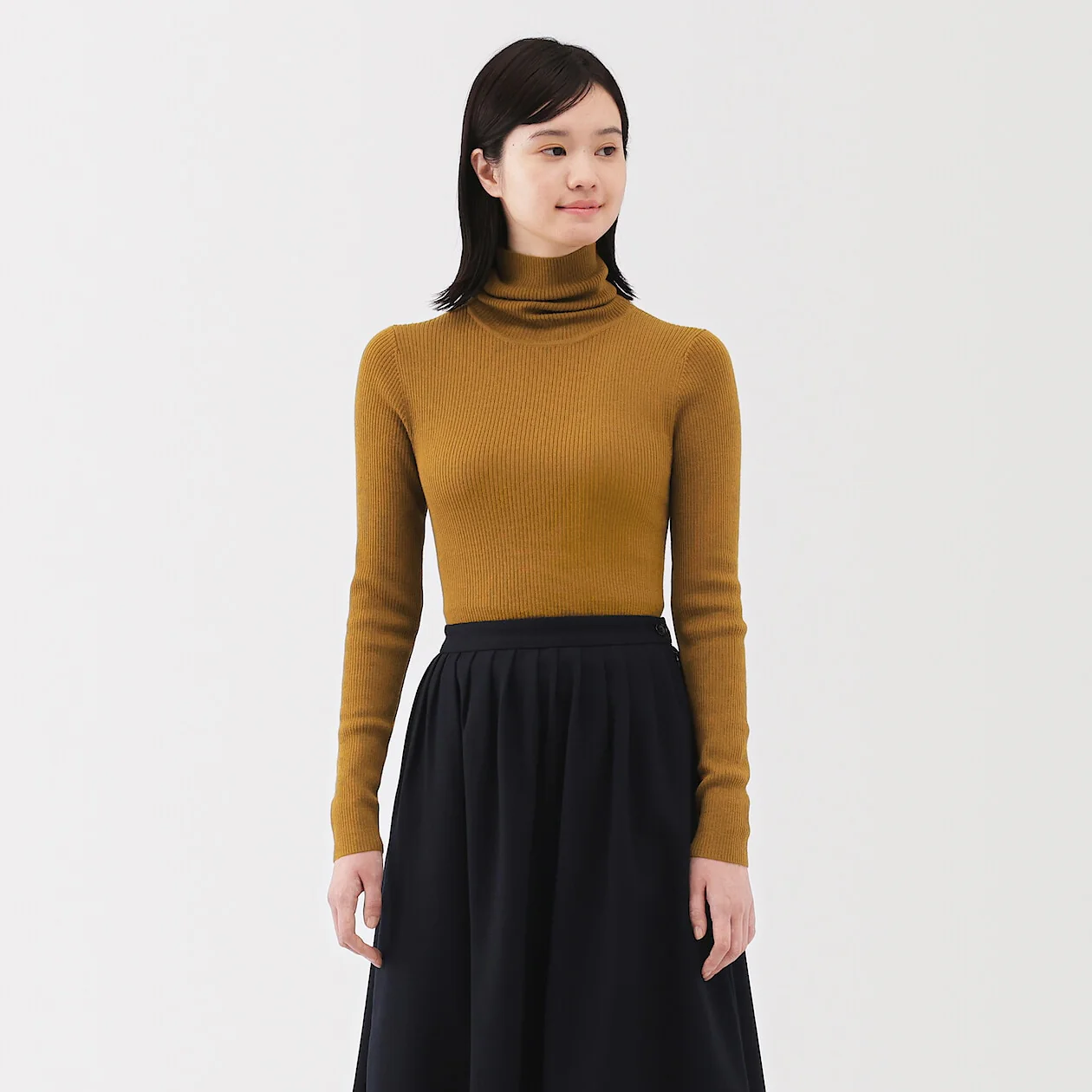 Washable Wool High-Gauge Ribbed Turtleneck Sweater - Image 39