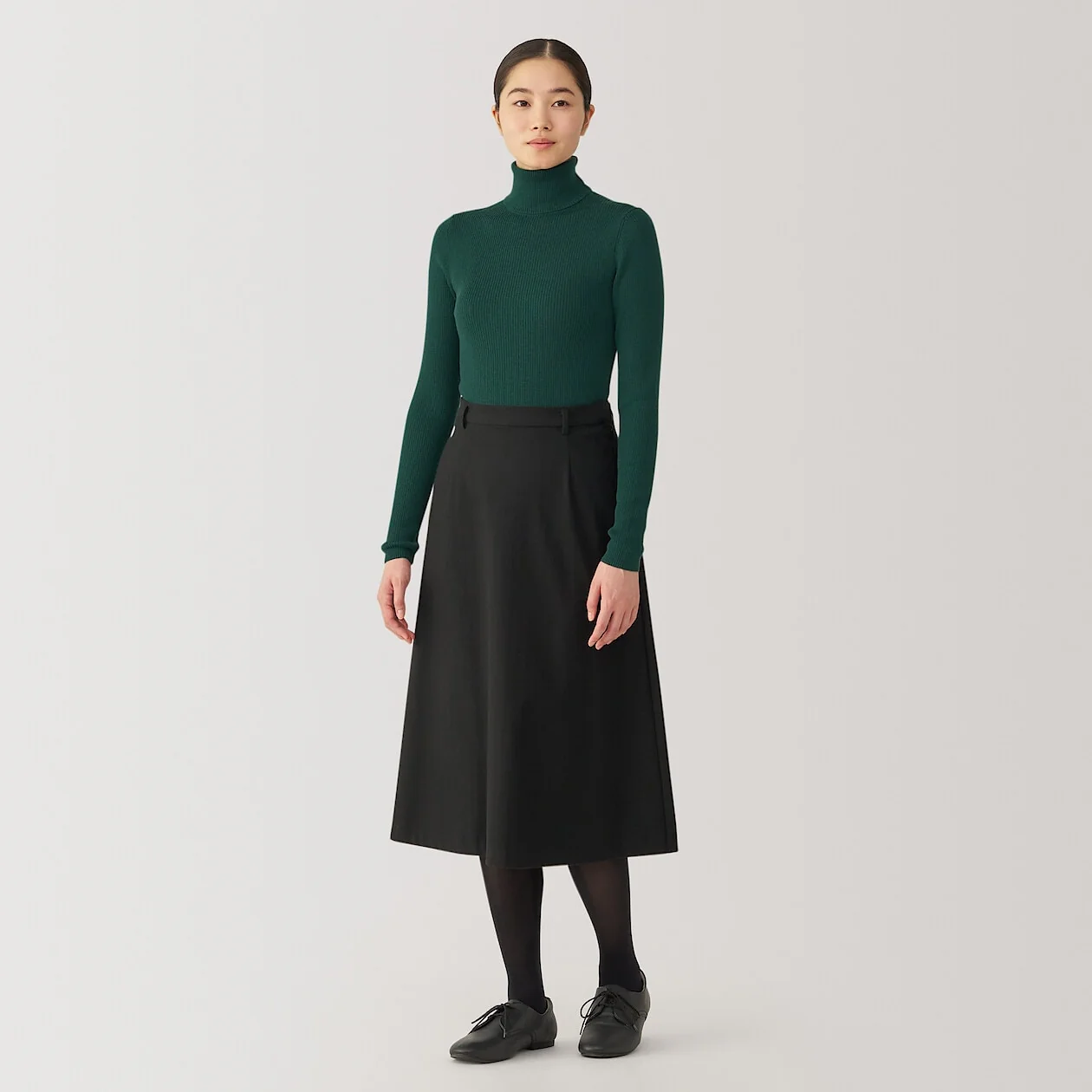 Washable Wool High-Gauge Ribbed Turtleneck Sweater - Image 45