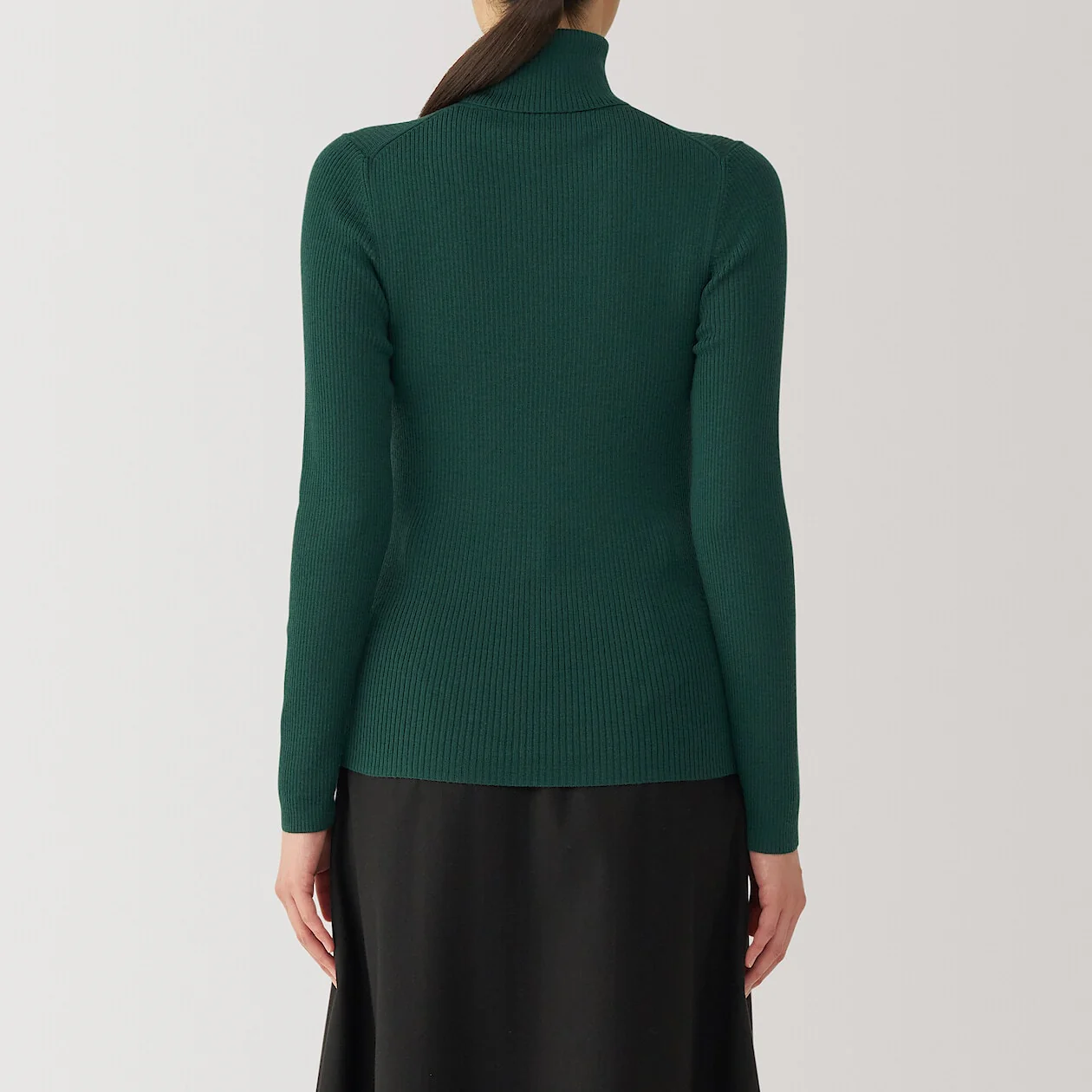 Washable Wool High-Gauge Ribbed Turtleneck Sweater - Image 47