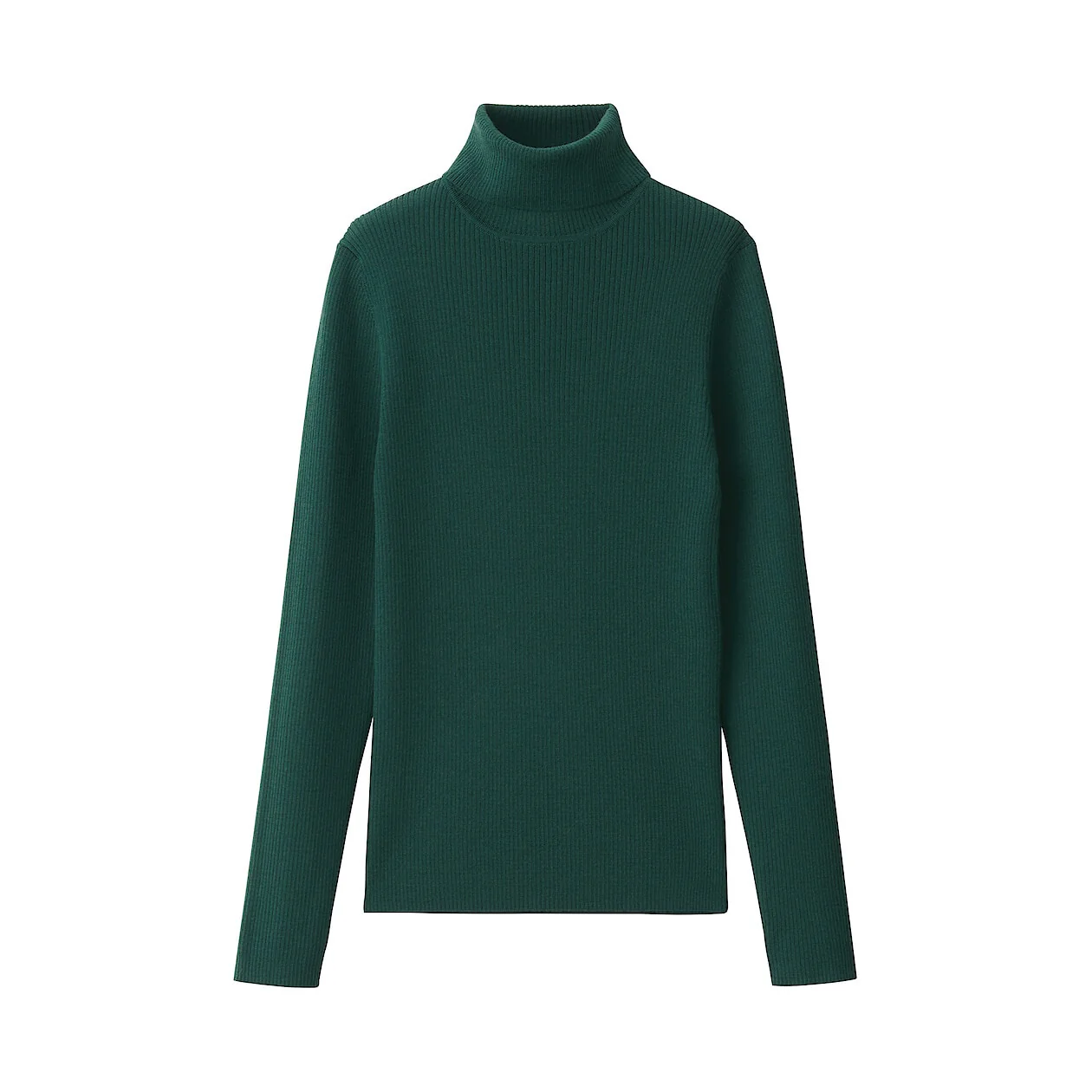 Washable Wool High-Gauge Ribbed Turtleneck Sweater - Image 49