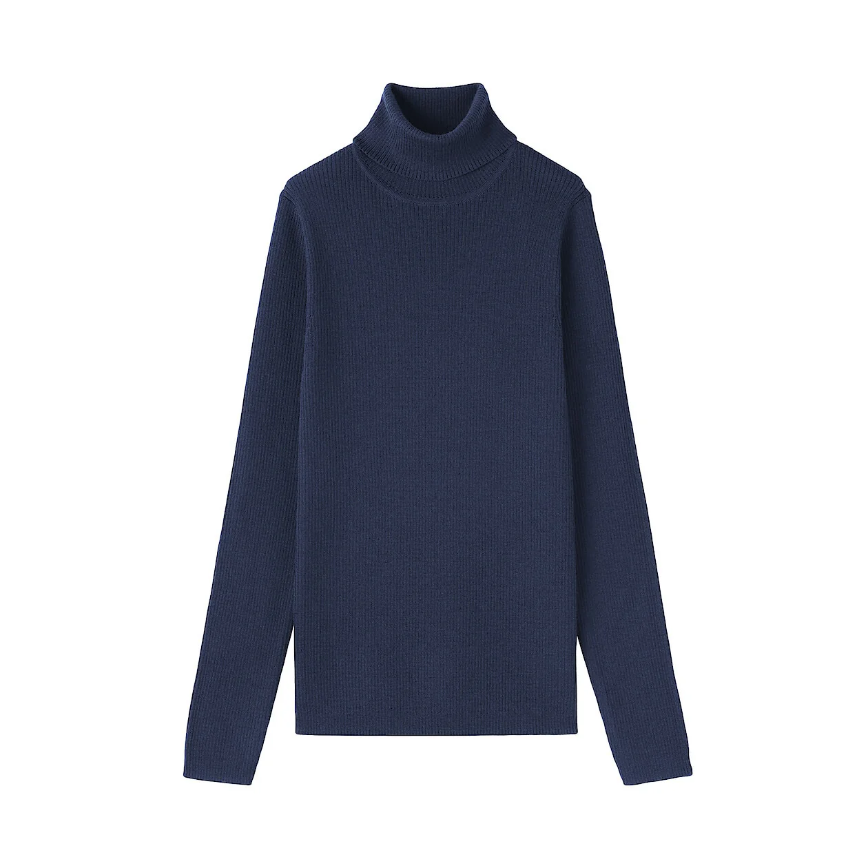 Washable Wool High-Gauge Ribbed Turtleneck Sweater - Image 6
