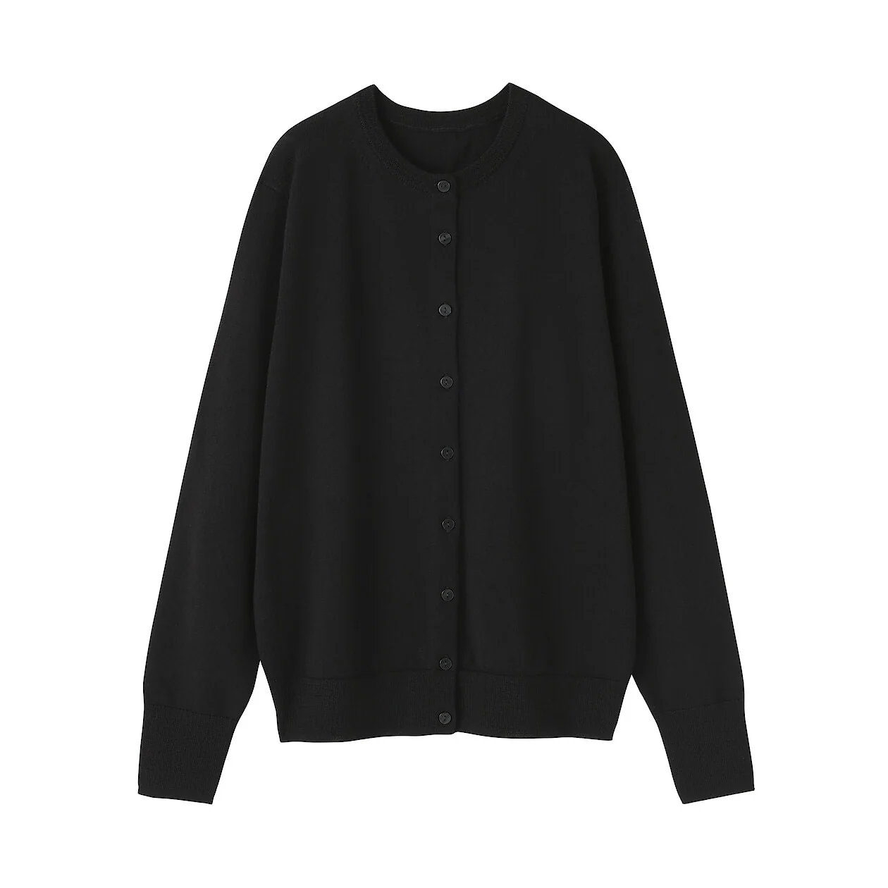 Washable Wool High-Gauge Crewneck Cardigan - Image 18