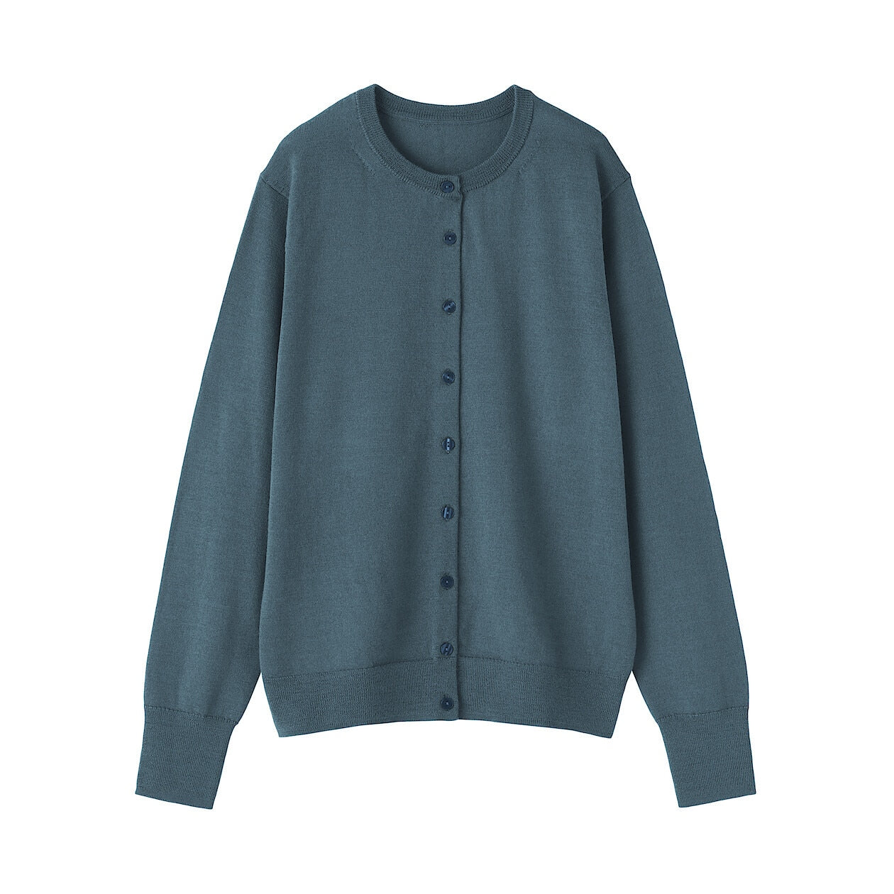 Washable Wool High-Gauge Crewneck Cardigan - Image 26