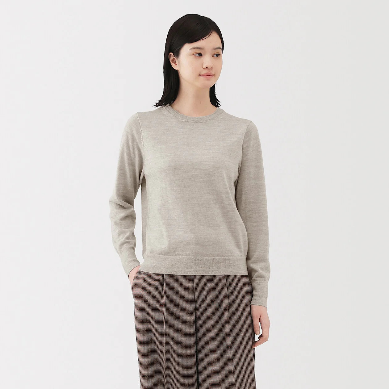 Washable Wool High-Gauge Crewneck Sweater - Image 16
