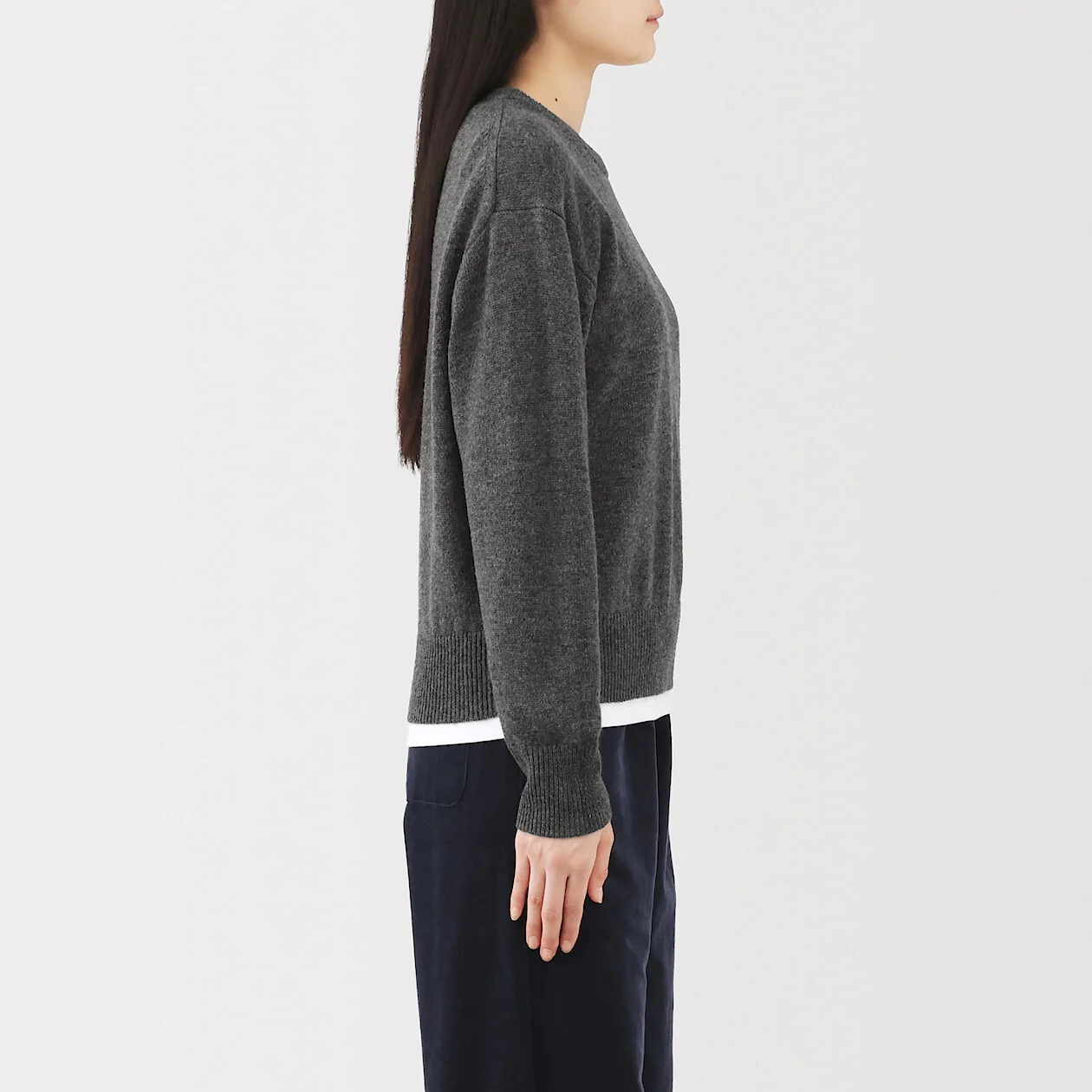 Washable Wool Mid Gauge Crewneck Sweater - Image 11