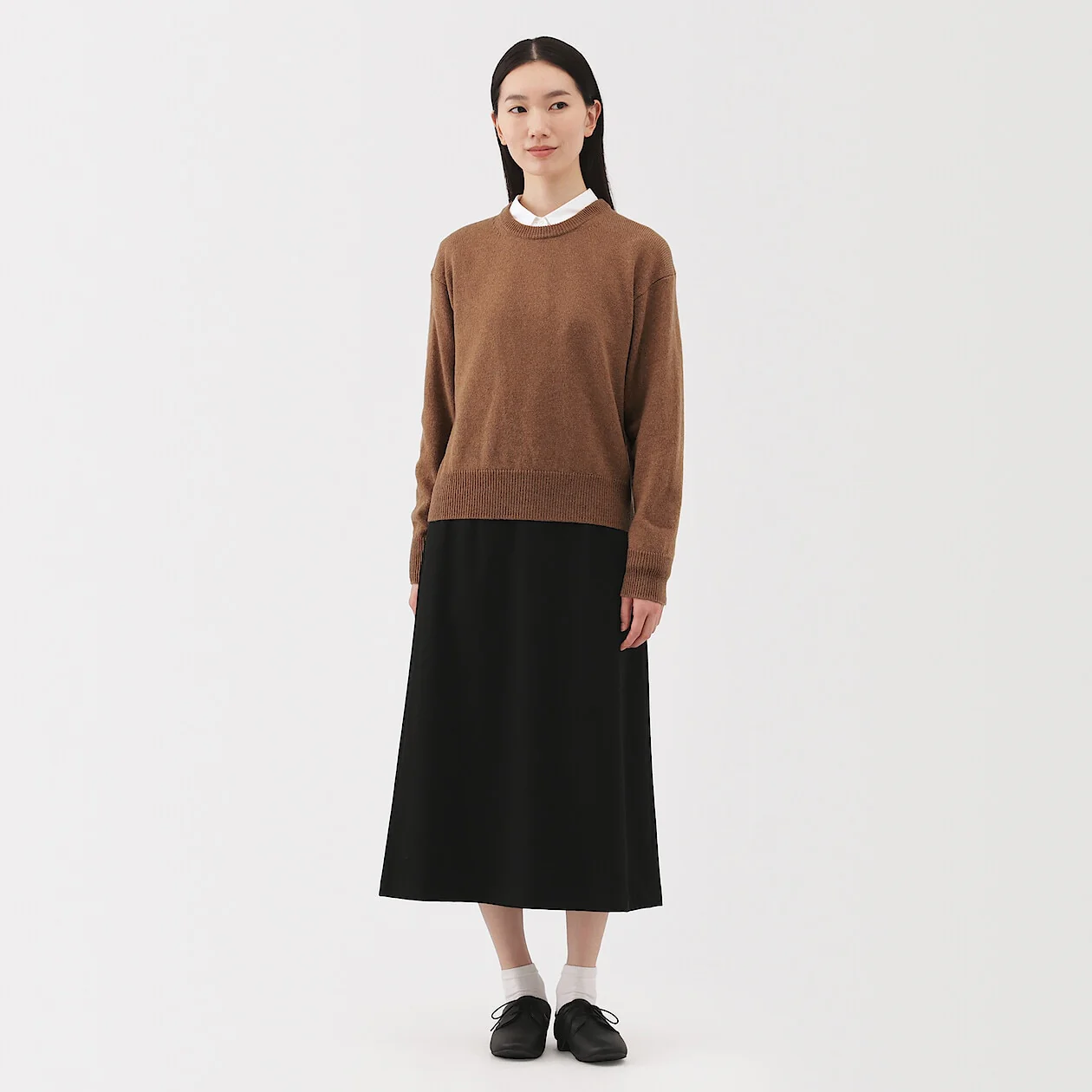Washable Wool Mid Gauge Crewneck Sweater - Image 6