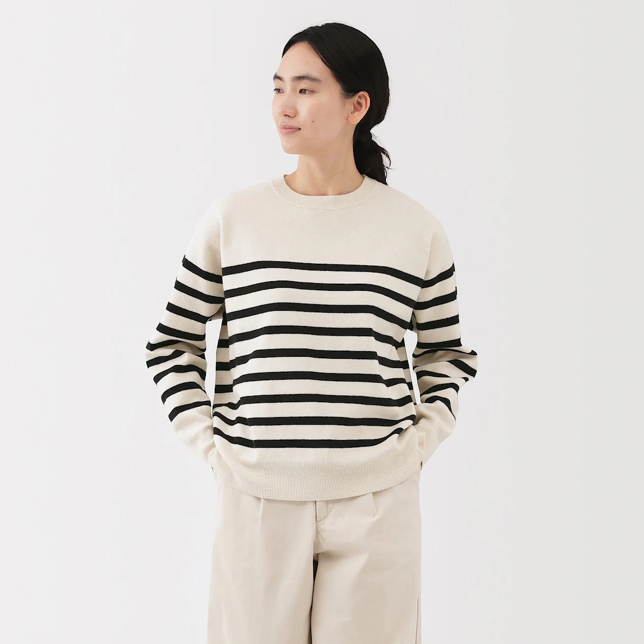 Washable Milano Ribbed Crewneck Sweater