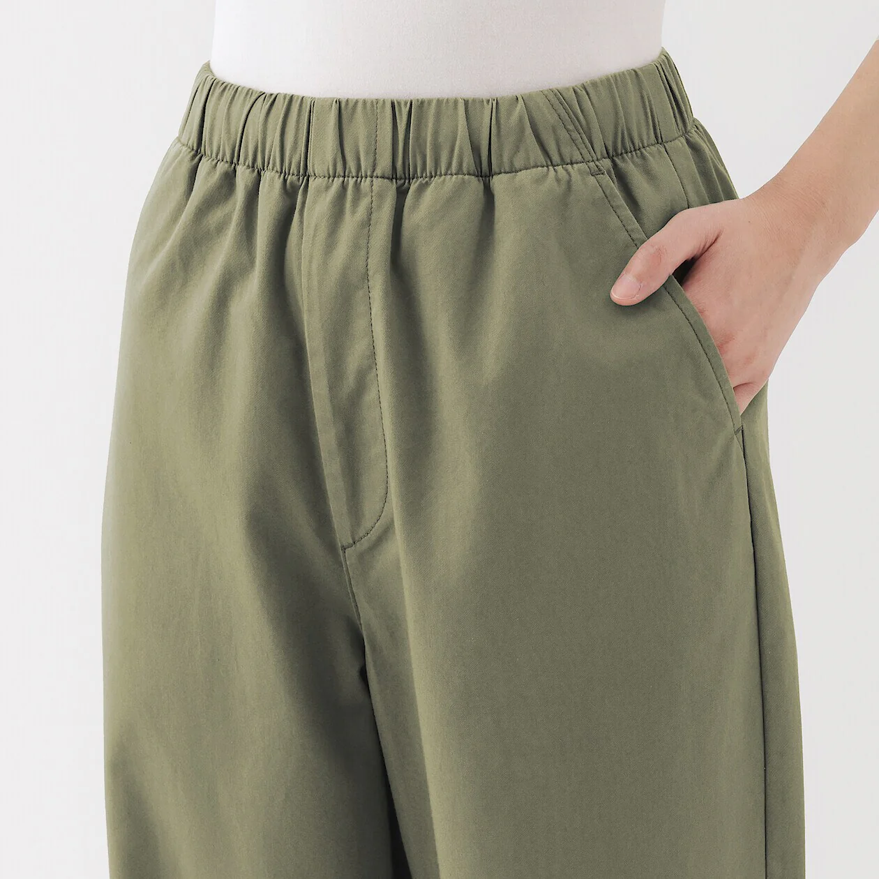 Washed Cotton Easy Tapered Pants - Image 5
