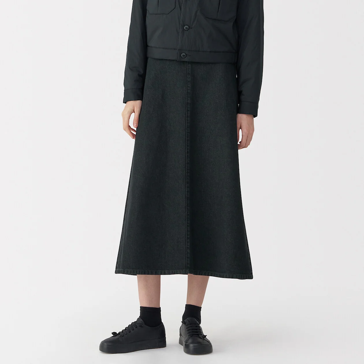 MUJI Labo Washi Blend Denim Skirt - Image 11