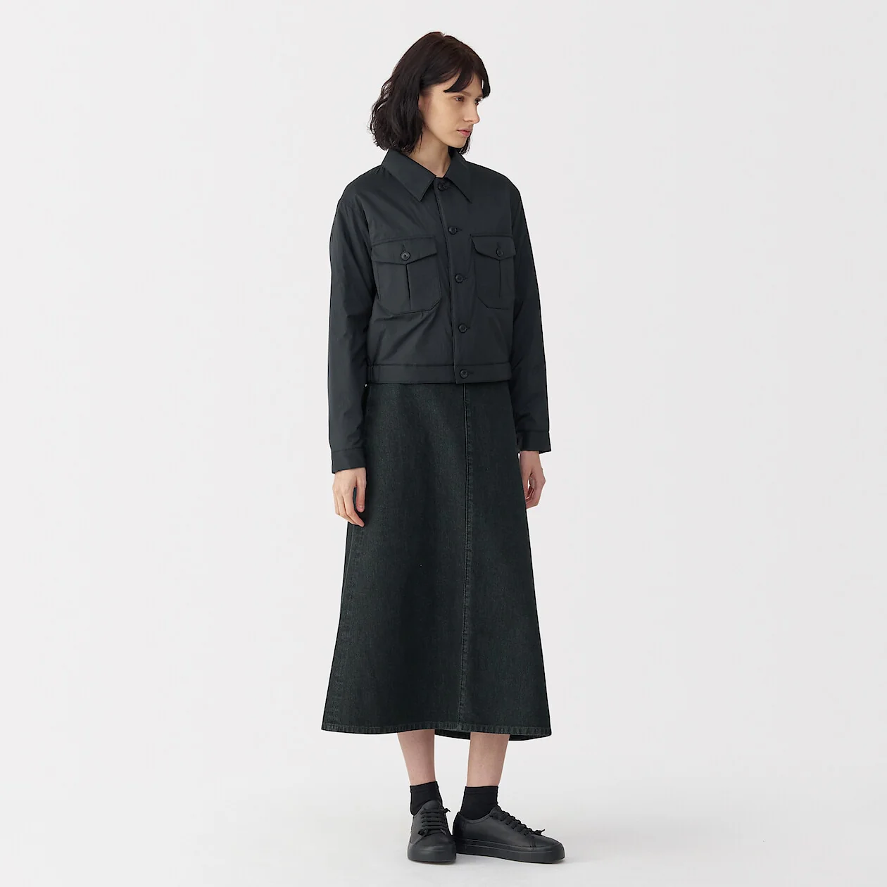 MUJI Labo Washi Blend Denim Skirt - Image 12