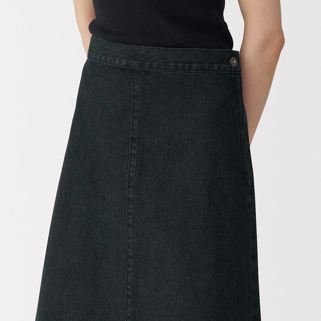 MUJI Labo Washi Blend Denim Skirt - Image 15