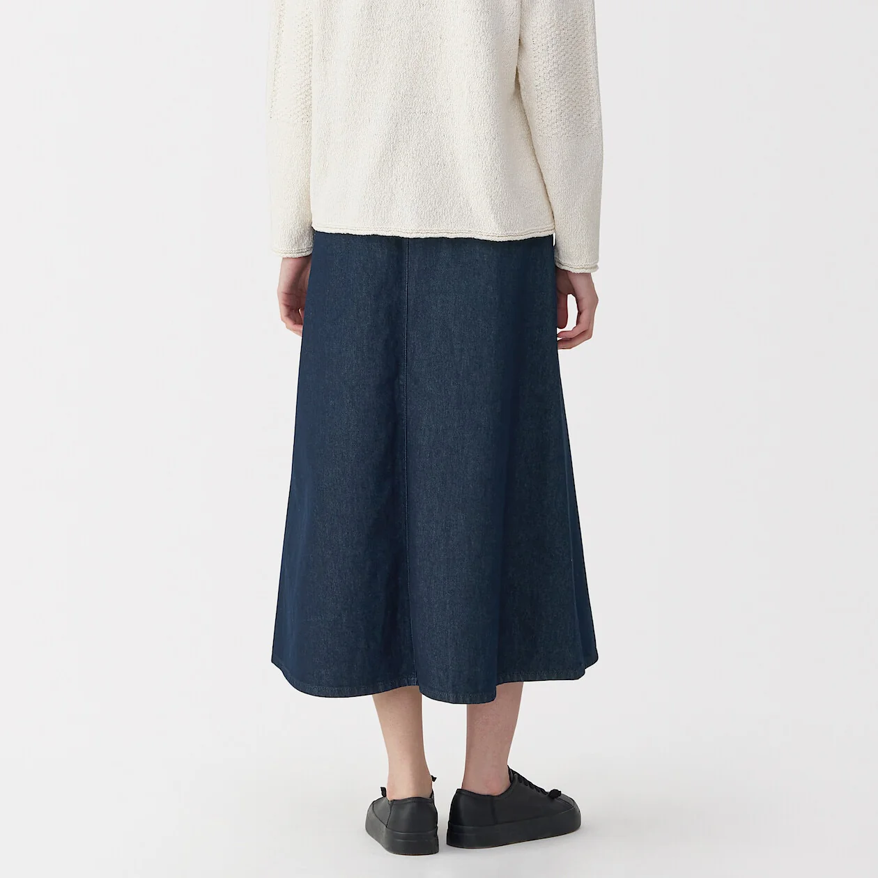MUJI Labo Washi Blend Denim Skirt - Image 4