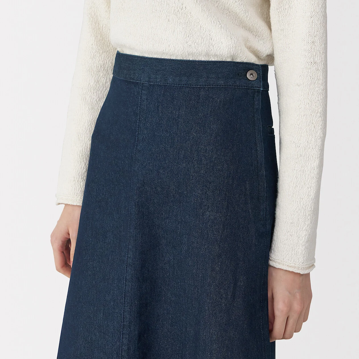 MUJI Labo Washi Blend Denim Skirt - Image 5